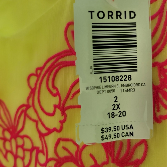 BNWT Torrid Sophie Tank Size 2 - Picture 4 of 5